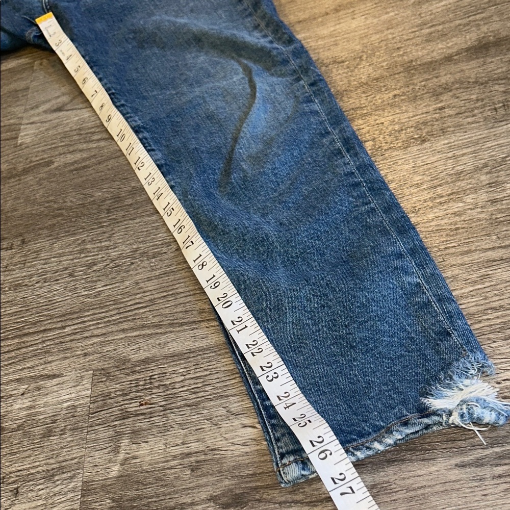 AGOLDE High Rise Straight Leg Jeans Medium Wash Vintage Wear Size 27 - Picture 9 of 13